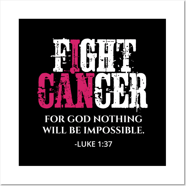 Cancer Survivor Fighter Breast Cancer Awareness Wall Art by BrightGift